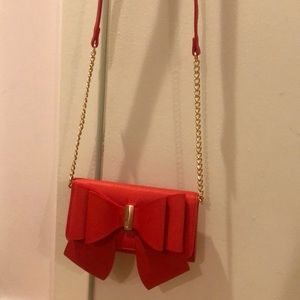 New Like Dreams Red Bow Crossbody Handbag